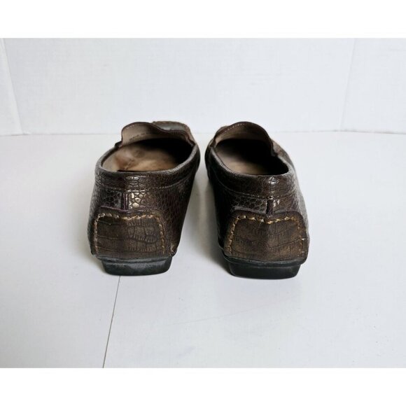 Impo Coppery Brown Crocodile Loafers Leather Lining Slip On Loafers Size… - Picture 3 of 8